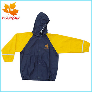 Children Backpack Raincoat Kids Coverall Raincoat Wholesale Rainwear PU Waterproof Raincoat