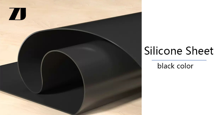 0.5mm 1mm 2mm 3mm 4mm various size custom black silicone rubber sheet for Vacuum press