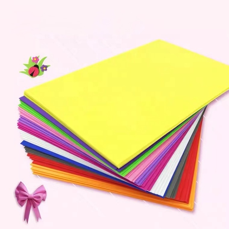 Best Selling Cheap Multicolour Printed A4 EVA Silica Gel Foam Sheet for Scrapbooking Craft Projects Decorations