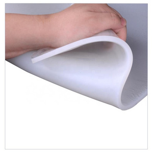 Factory direct supply milky white Custom different thickness heat resistance waterproof flexible glossy silicone rubber sheet