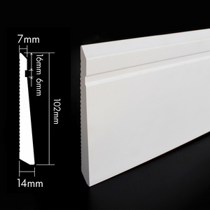 S102-A, RAITTO high quality white flexible wall base skirting chamfered skirting board boaseboard moulding