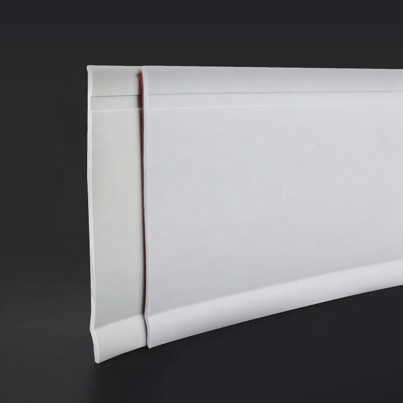 S152-F, RAITTO Flexible Wall Baseboard Moulding Trim Peel and Stick Vinyl Wall Cove Base