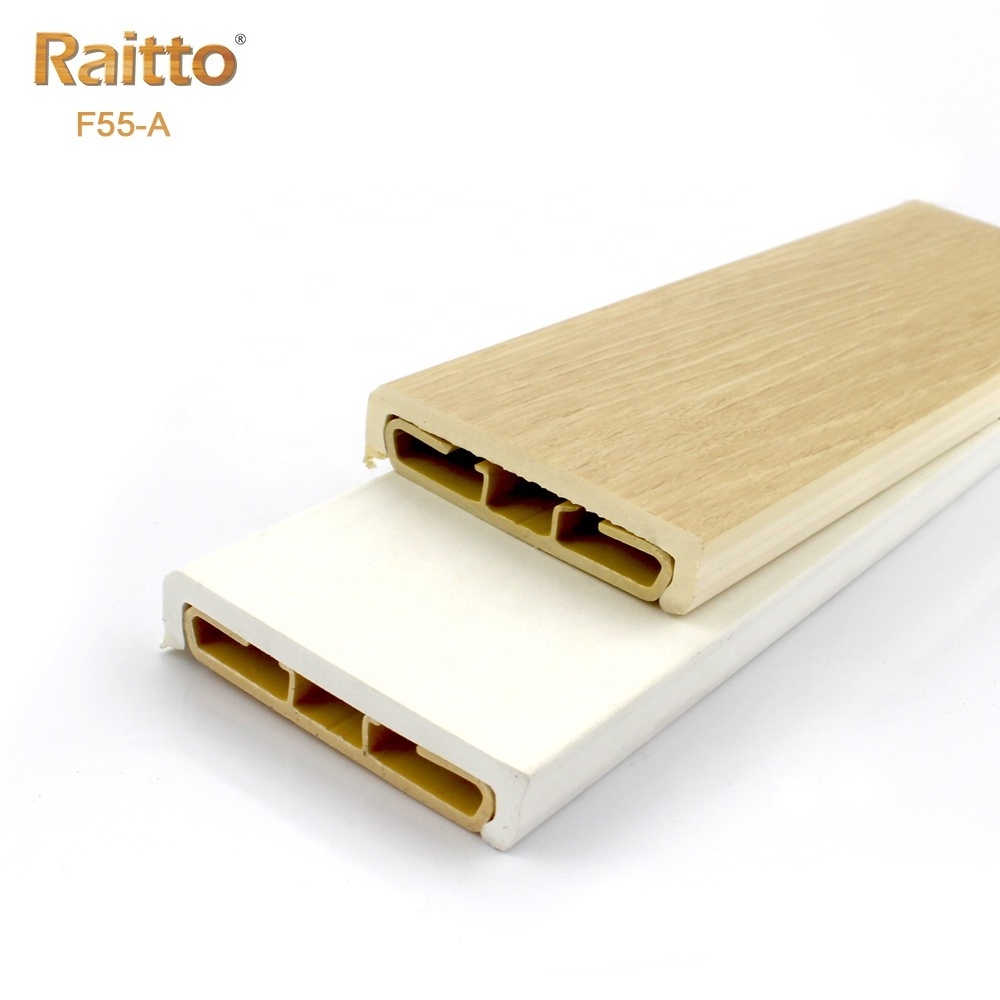 F55-A, RAITTO grey plastic skirting board covers PVC baseboard for decoration