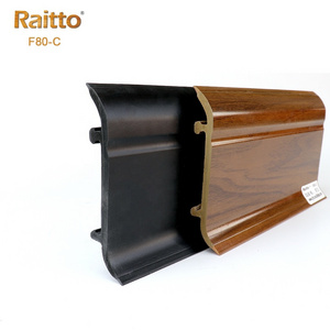 F80-C, RAITTO Waterproof Modern Skirting Board Cable Trunking PVC Foam Skirting Base Board Corner Cover