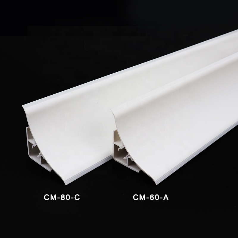 CM-60-A, Ruitai Plastic PVC Decor Profile Cornice Baseboard Plastic Skirting Cove Ceiling Wall Moulding Trim