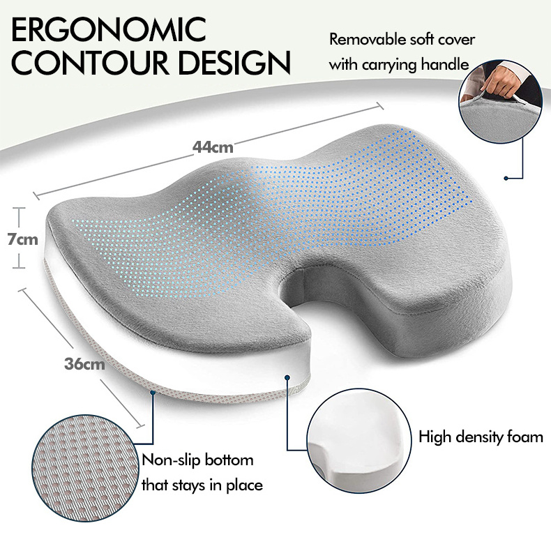 OEM ODM Coccyx Car  High Density Foam Orthopedic Seat Cushion