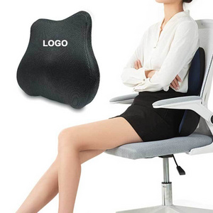 Lumbar Support Pillow for Office Chair Ergonomic Back Support Pillow with Straps for Car, Couch, Recliner, Gaming Chair, Black