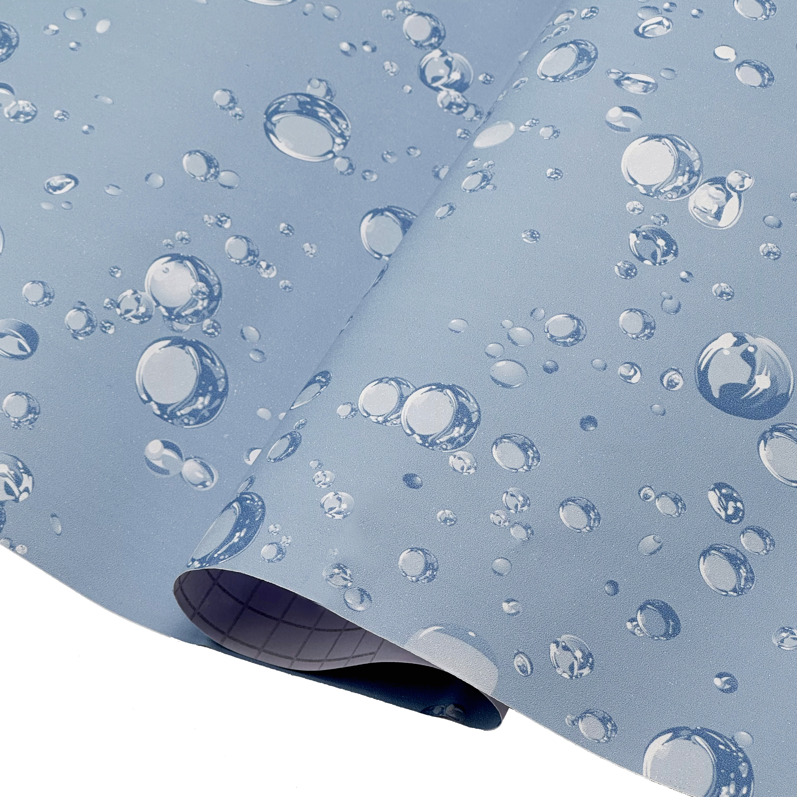 Peel And Stick Wallpaper Waterproof Blue 3D Water Drop Wall Paper