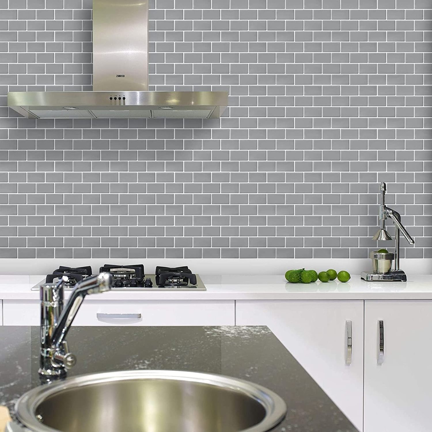 Kitchen PU Bathroom Wall Tile Panels Upgrade Thicker Peel And Stick Wall Tiles