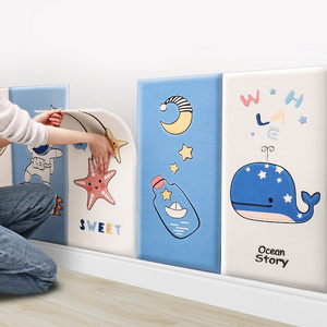 3D Cartoon Self Adhesive Wall Stickers PE Foam Wallpaper For Kids Bedroom