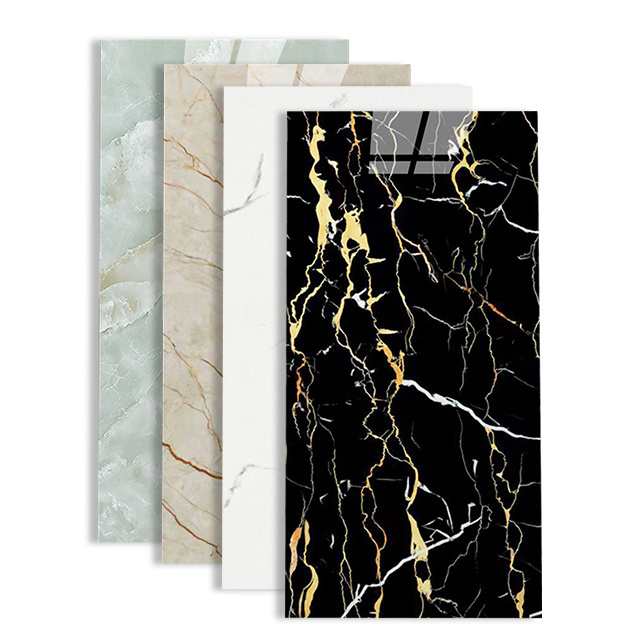 Bathroom Tiles Walls And Floors Marble Self Adhesive Vinyl PVC Wall Tiles 30*60