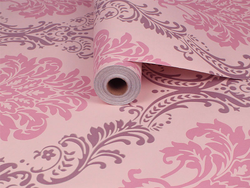 Wallpaper HD Pink Girl Bedroom Flowers Lovely Waterproof Moistureproof PVC Wallpaper