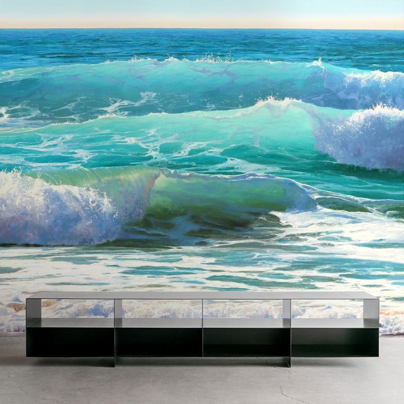 3D Mural Wallpaper For Walls Blue Sea TV Background Wall Paper Mural