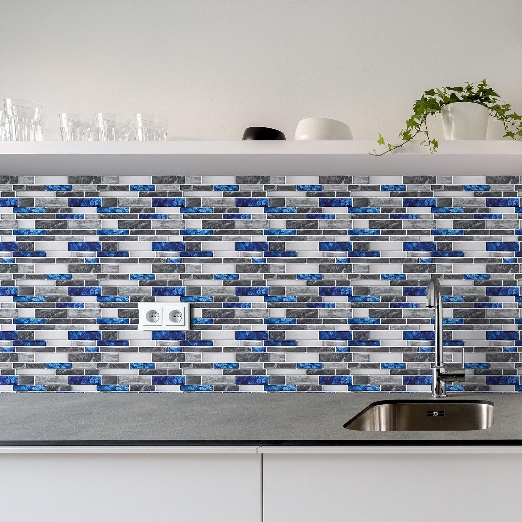 Peel&stick Stone Backsplash Mosaic Brick Tiles Mosaic Tile Bathroom Tiles Diy Design Products