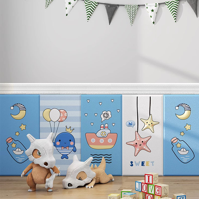 3D Cartoon Self Adhesive Wall Stickers PE Foam Wallpaper For Kids Bedroom