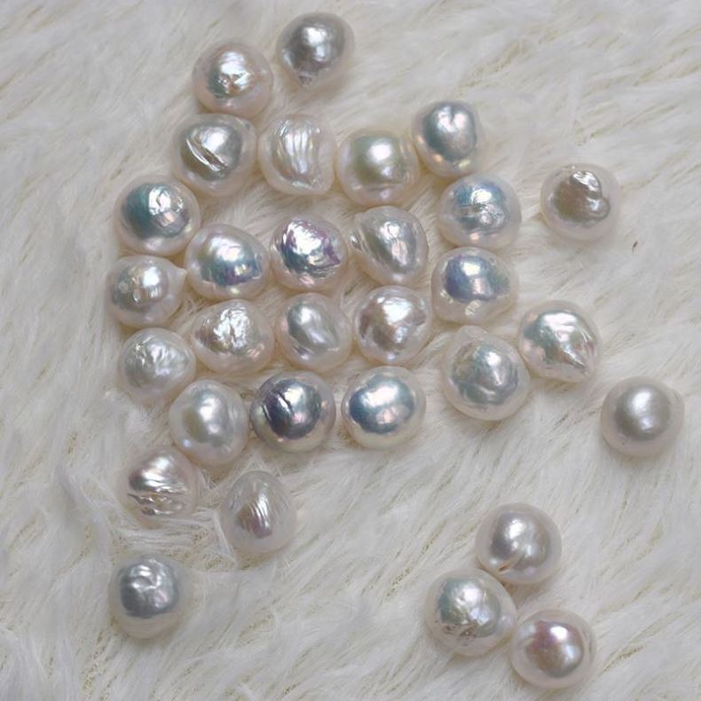 12-13mm Freshwater Loose Pearls White Color Natural No Hole Fresh water Edison Baroque Pearl Beads