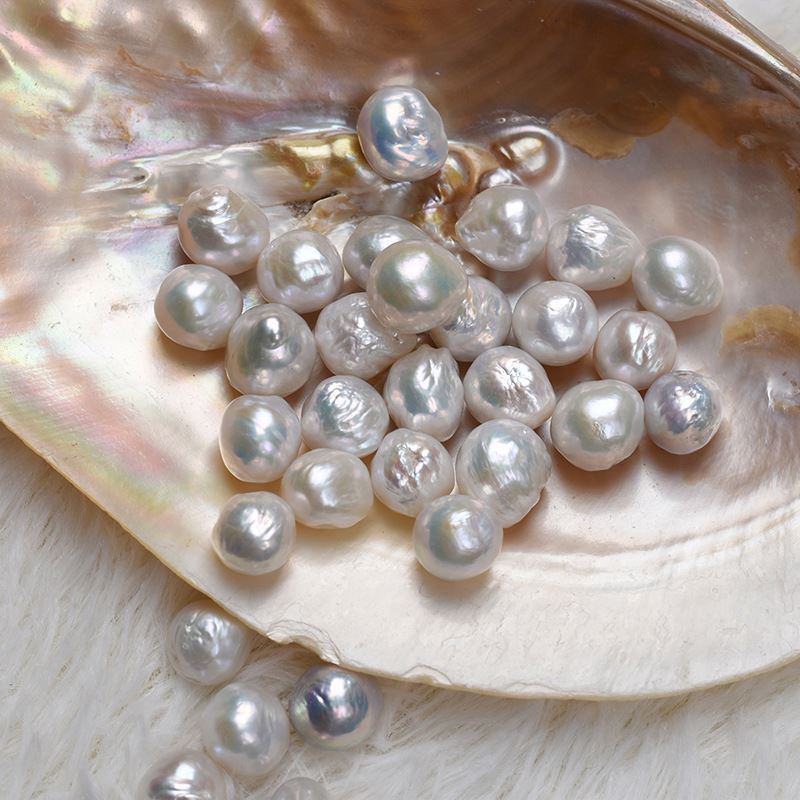 12-13mm Freshwater Loose Pearls White Color Natural No Hole Fresh water Edison Baroque Pearl Beads