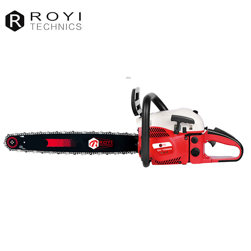 ROYI High quality Chain saw and guide bar 6800  Wood Cutting Machine Gasoline Chainsaw