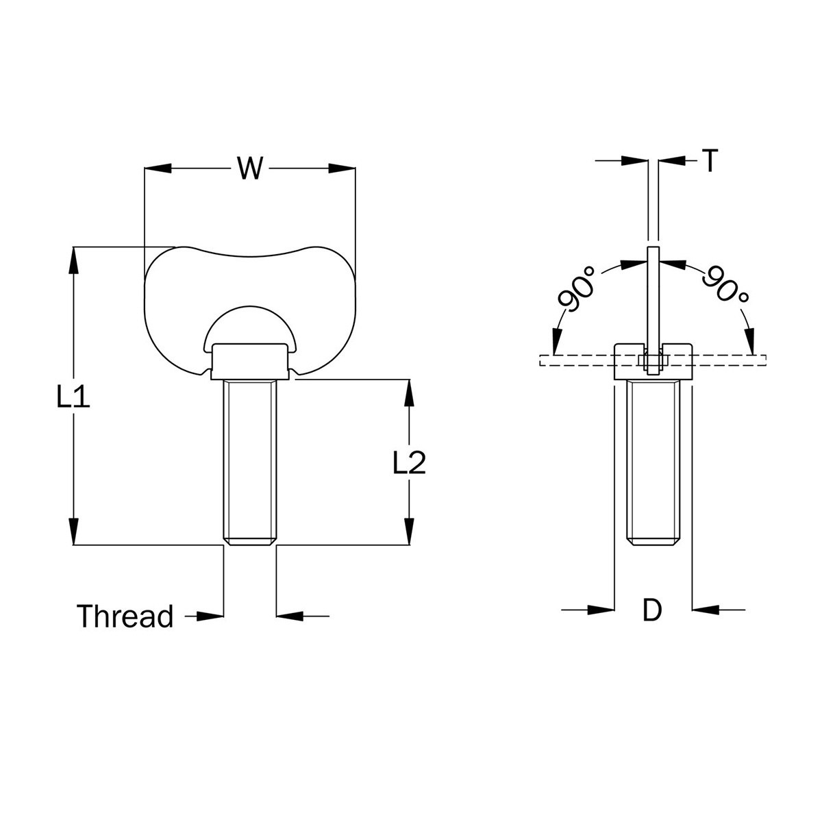 Custom Design Stainless Steel Chrome Plated Folding Wing Head Bolts