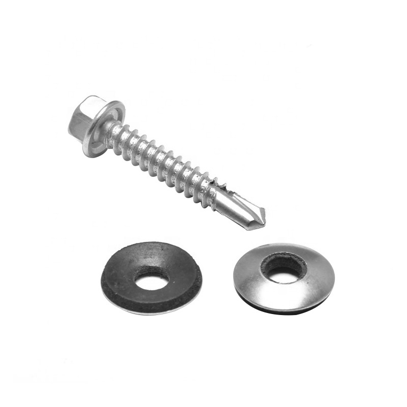 Tornillos Autoperforante Stainless Steel Patta Taiwan Size 3.9 Hex Washer Head Galvanized 160 Self Drilling Tek Screws For Metal