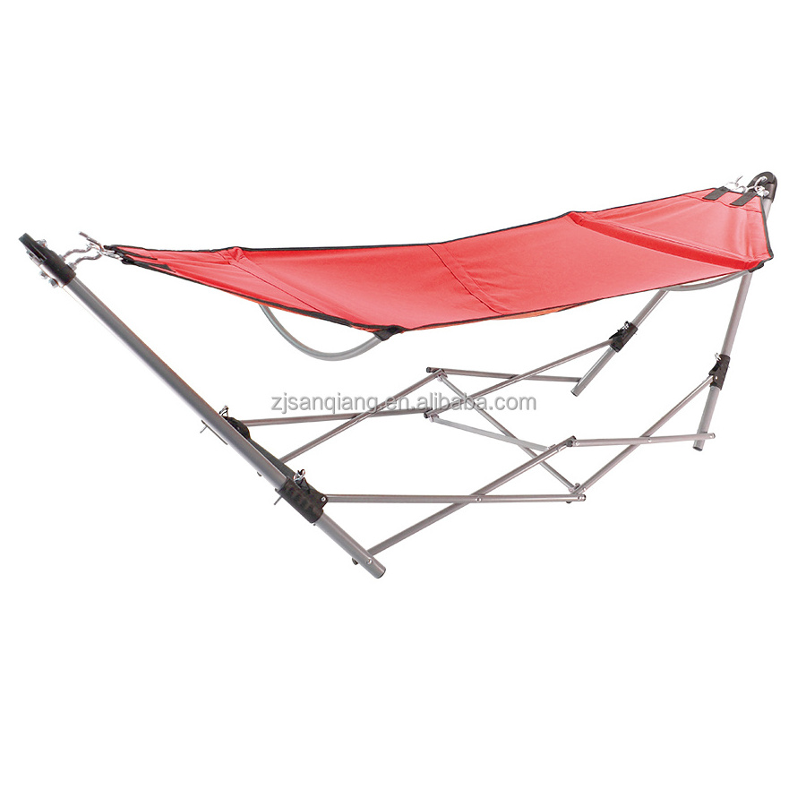 Outdoor and Indoor portable hammock with stand swing chair Metal frame folding hammock stand