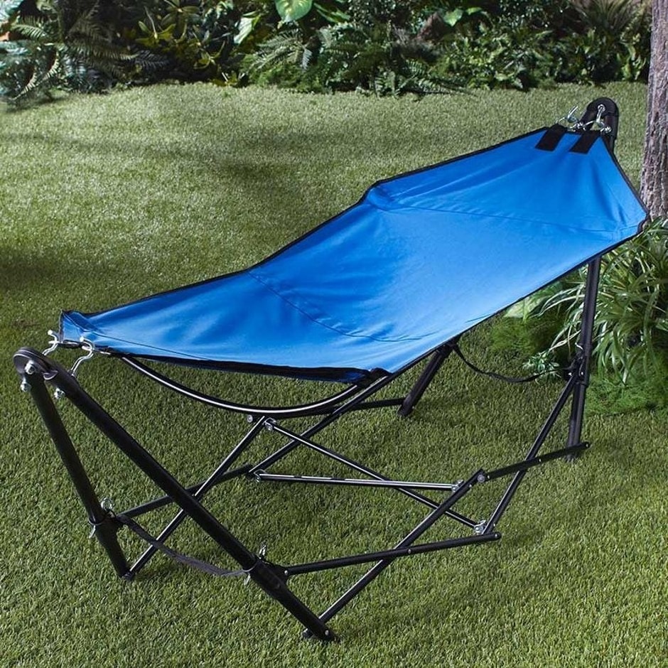 Good Price Outdoors Folding Hammock With Stand Outdoor Pool Hammock Carry Bag Included