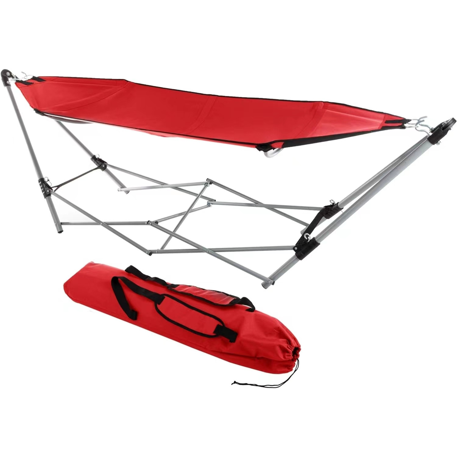 High Quality Modern Double Iron Hook Hammock Adjustable Stand for Outdoor Camping Bedroom Use with Spreader Bar Compatibility