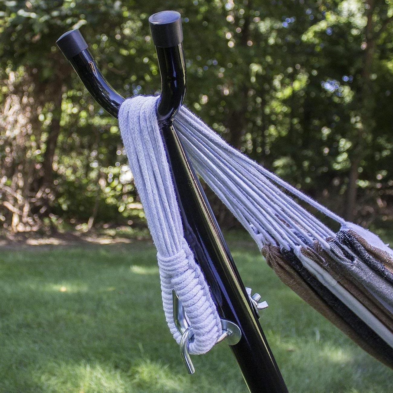 High Quality Modern Stand Cotton Hammock Outdoor Furniture for Adults and Children with Carry Pouch