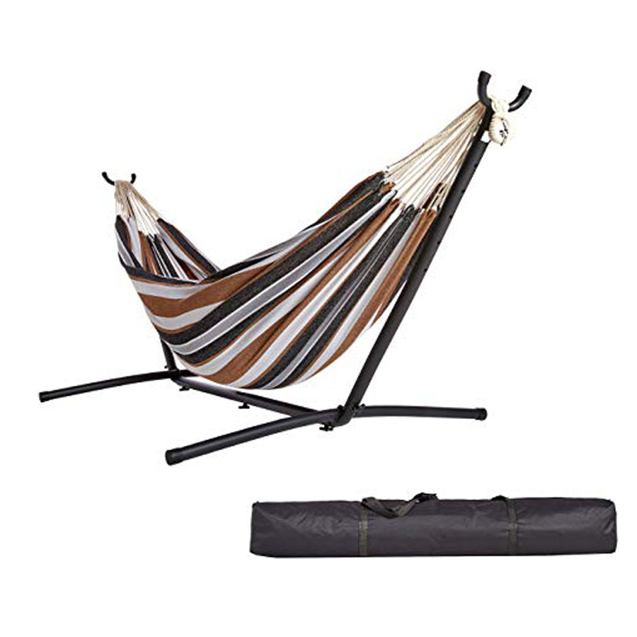 High Quality Modern Stand Cotton Hammock Outdoor Furniture for Adults and Children with Carry Pouch