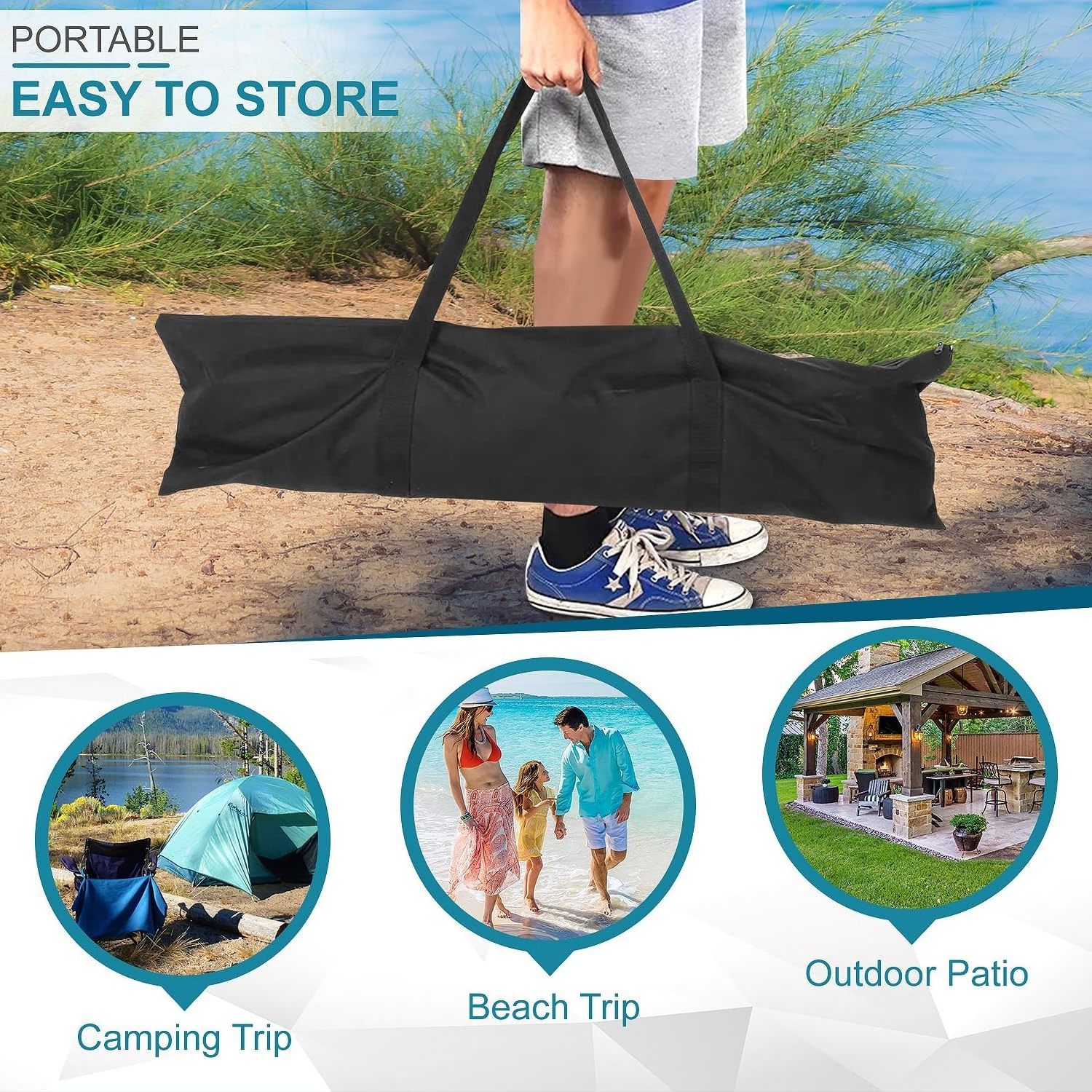 Portable Hammock Stand Made of Thicker Tighter Woven Cotton Fabric for Outdoor and Bedroom Use No Tree Required