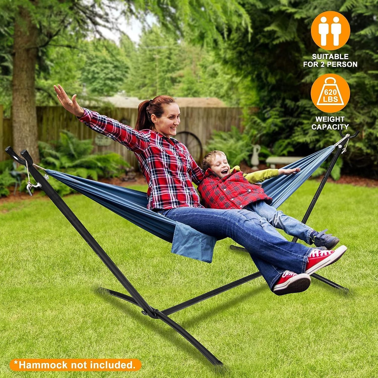 Portable Hammock Stand Made of Thicker Tighter Woven Cotton Fabric for Outdoor and Bedroom Use No Tree Required