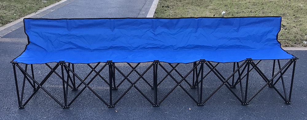 Six-Seater Portable Football Field Camping Folding Benches Chair