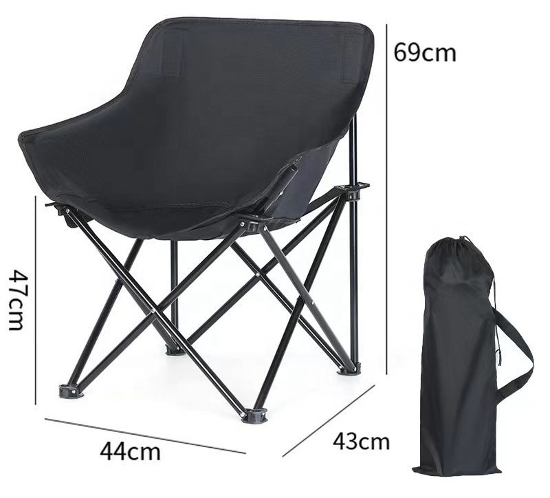 High Quality Heavy Duty  Folding Camp Half Moon Chair