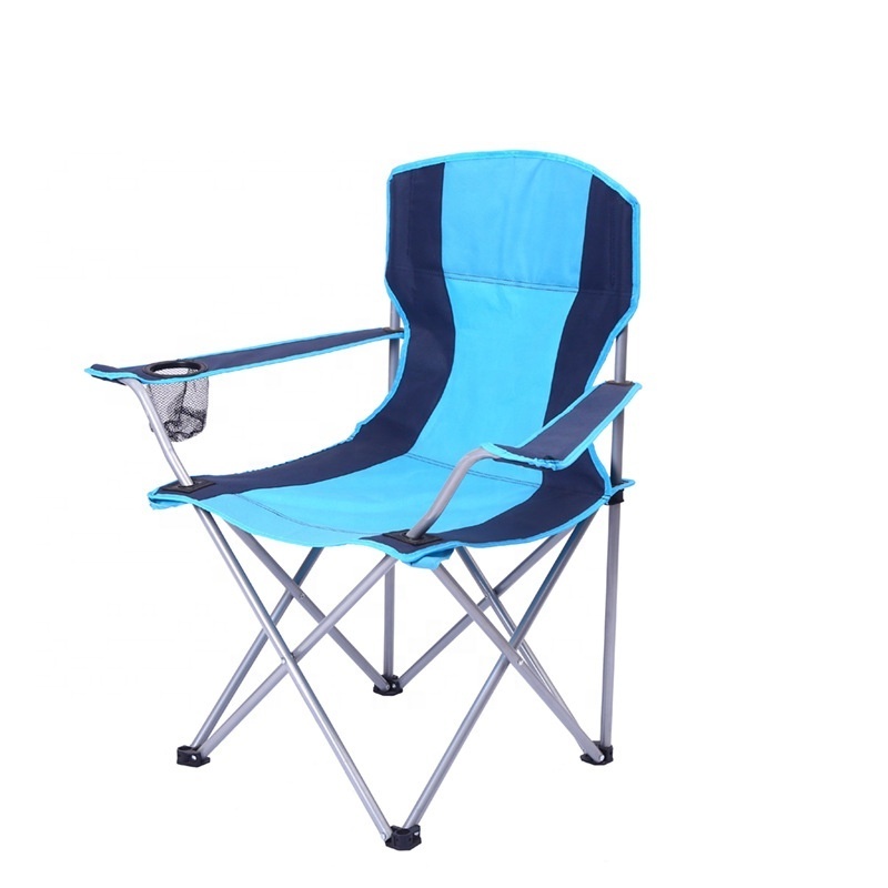 Basic Quad Tailgating Folding Outdoor Camp Chair With Cup Holder And Carry Bag