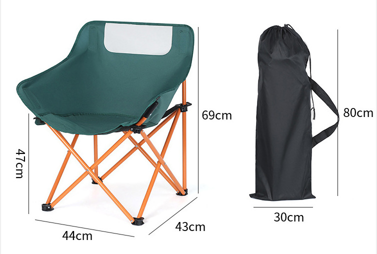 High Quality Heavy Duty  Folding Camp Half Moon Chair