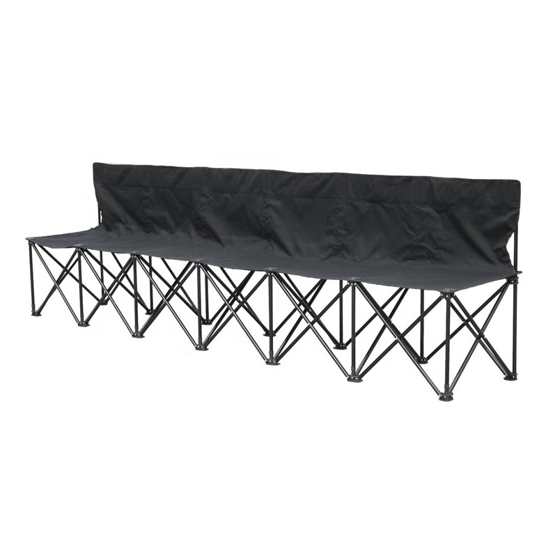 Six-Seater Portable Football Field Camping Folding Benches Chair