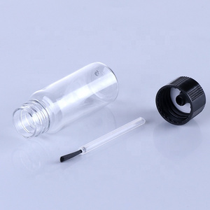 Glue Nail Polish Mini 15ml Clear PET Bottle With Brush Cap