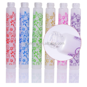 Flower Printing Bottles Travel Frosted Glass 10ml Small Empty Aromatic Fragrance Fine Mist Spray Perfume Bottles