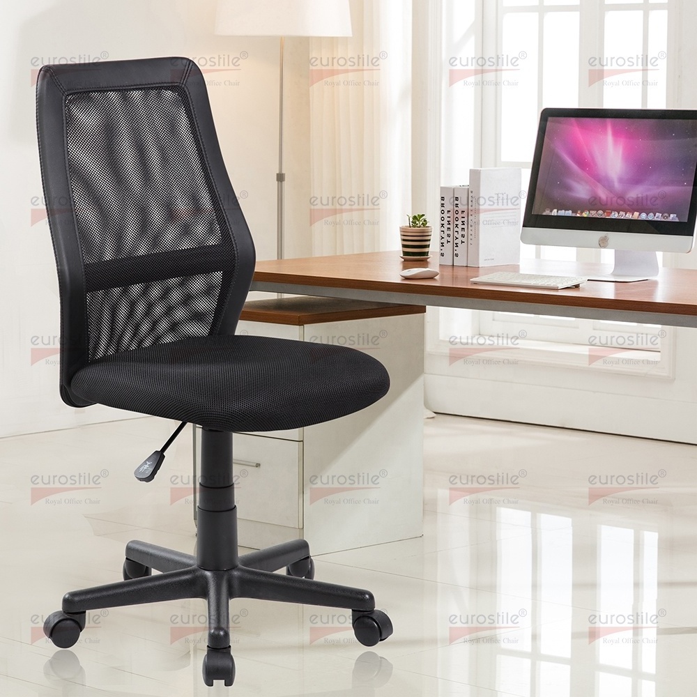 Eurostile Contemporary Cheap Rotating Black Mesh Office Chair Furniture Without Arms