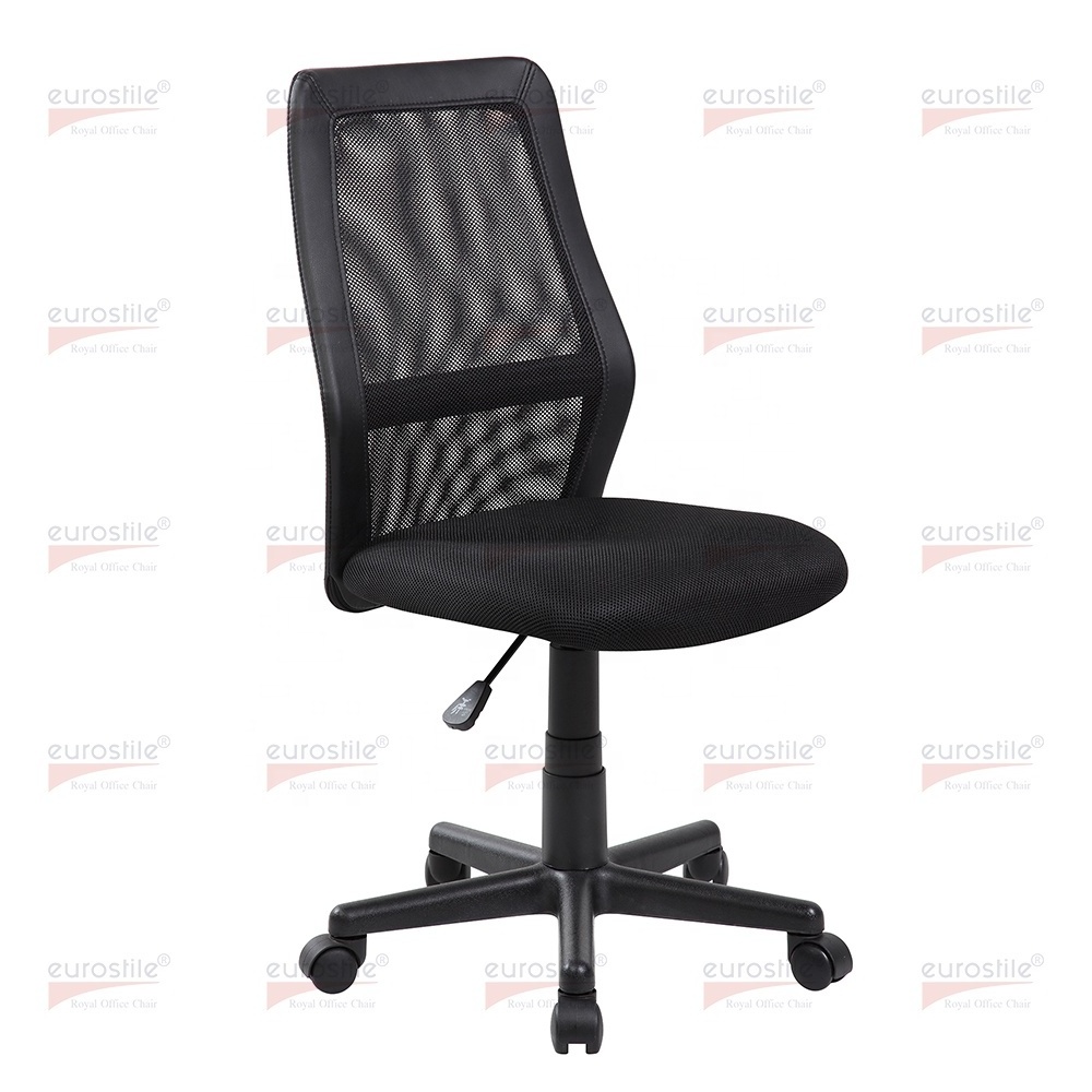 Eurostile Contemporary Cheap Rotating Black Mesh Office Chair Furniture Without Arms