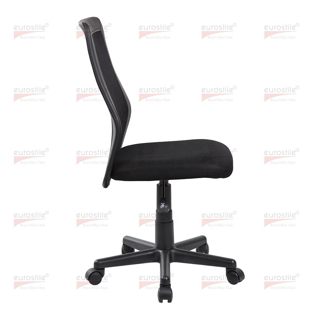 Eurostile Contemporary Cheap Rotating Black Mesh Office Chair Furniture Without Arms