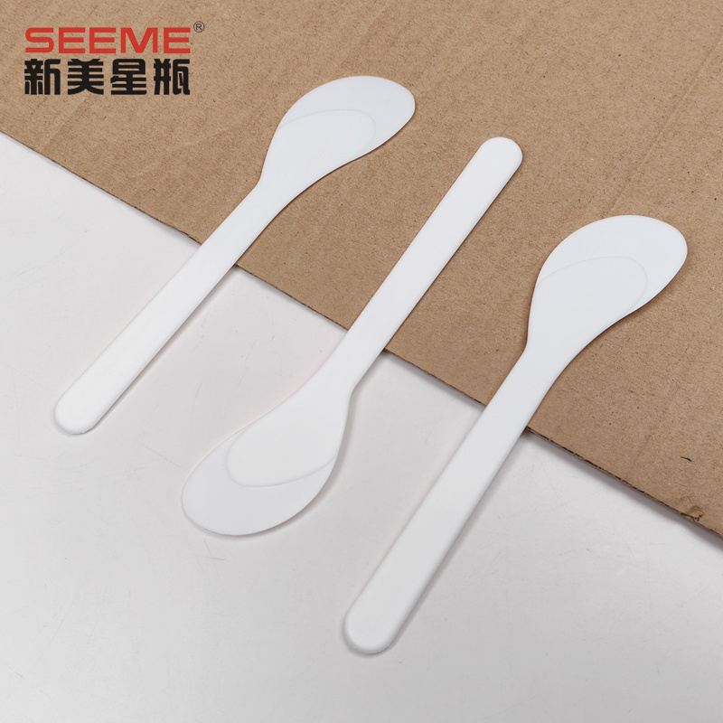 13cm cosmetic spatula flat facial mask mixing spatula spoon logo custom silicone spatula