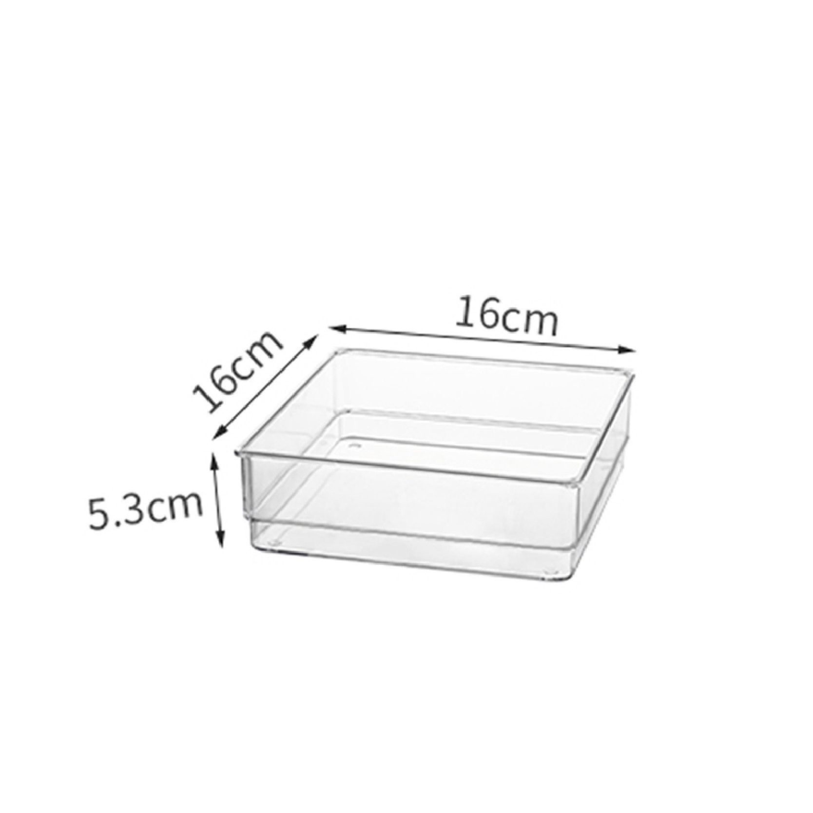 clear narrow square drawer storage small organizer  makeup stationary hardware tools organizer for drawer