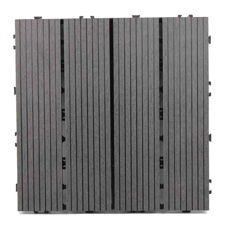 High Quality Wpc Interlocking DIY Decking  Plastic Base Deck Tiles