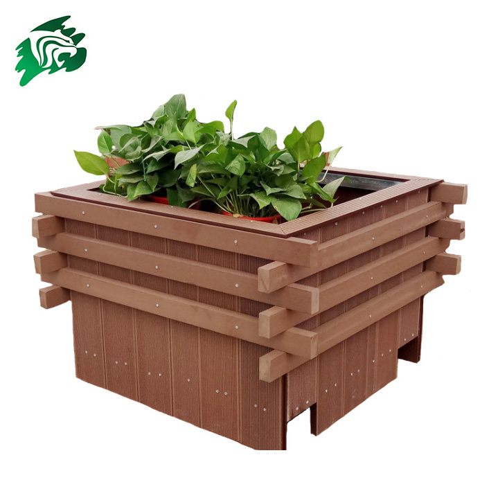 Waterproof Big Flower Pots WPC Wood Plastic Composite WPC Pot