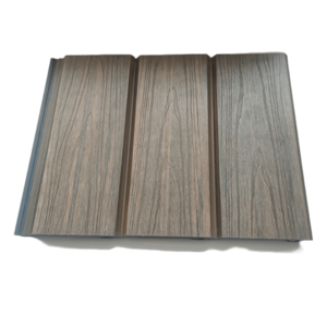 Co-extrusion grainy exterior capped faux wood wall panel outdoor WPC coating Artificial wood plastic composite panels