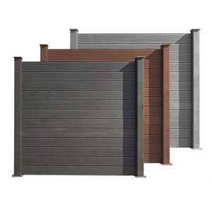 Easy Install Outdoor Fence WPC Garden Fence,Outdoor WPC Panels Composite Boards Exterior Deck Floor Fence Panel Cladding Cheap