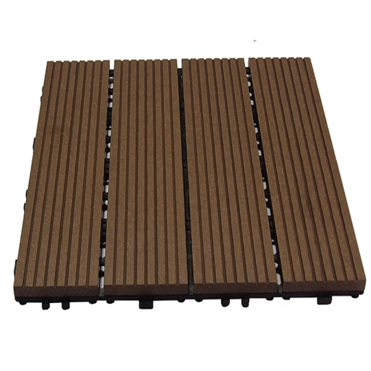 High Quality Wpc Interlocking DIY Decking  Plastic Base Deck Tiles