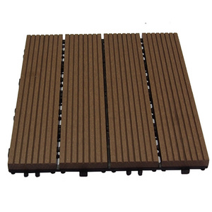 High Quality Wpc Interlocking DIY Decking  Plastic Base Deck Tiles