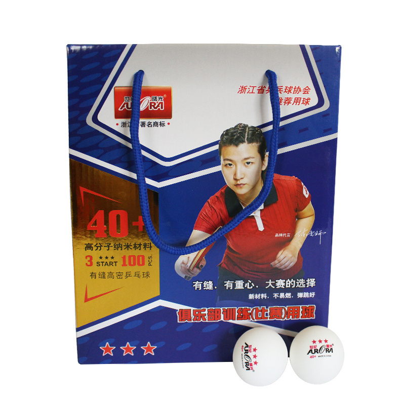 Hot sales AURORA 3 star table tennis ball High quality plastic ping pong ball wholesale